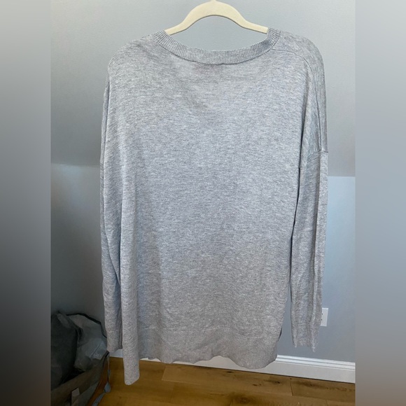 Laurie Felt Cashmere mix Gray and Purple Butterfly Blouse, cute top - Picture 4 of 6